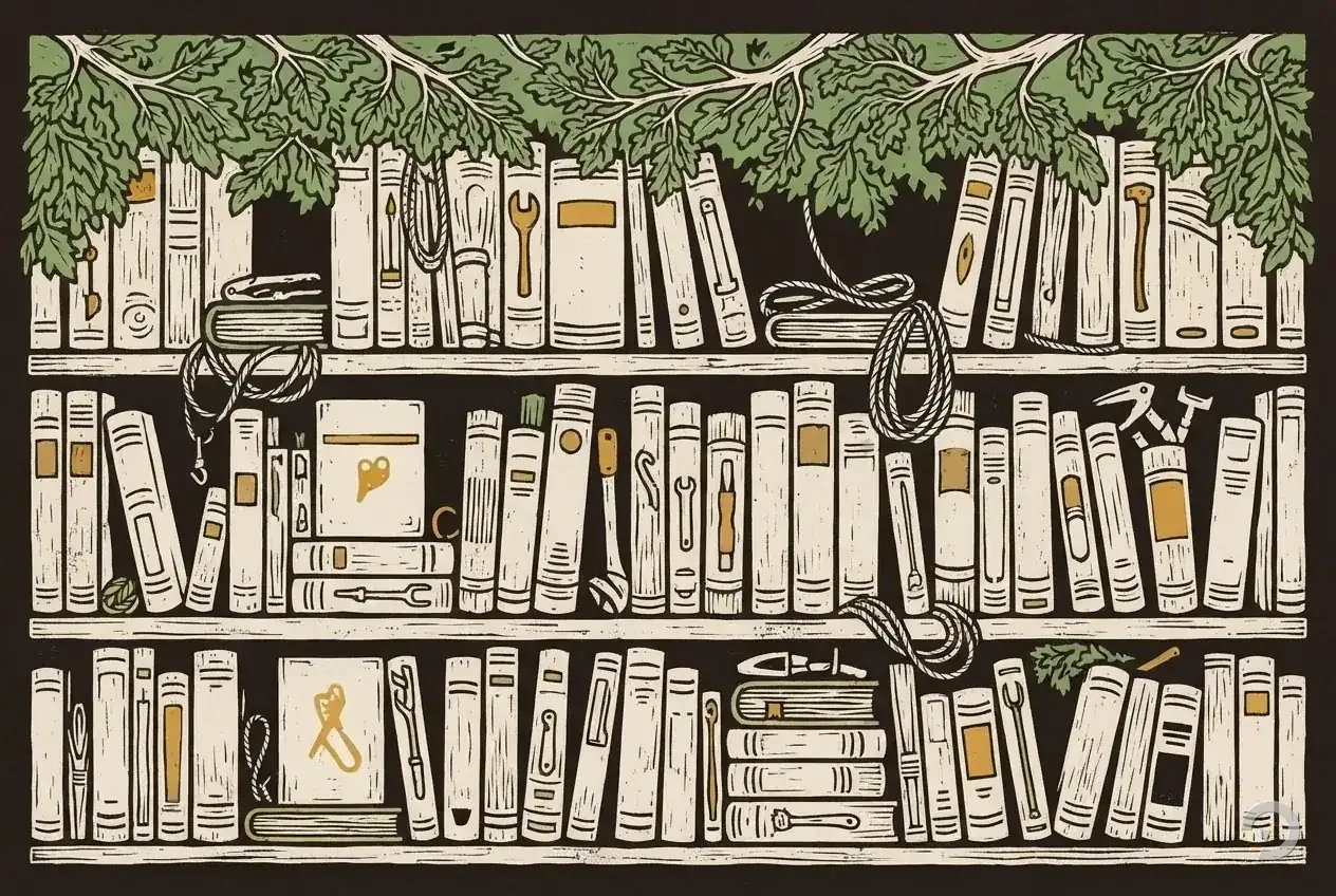 Woodcut illustration: isa certified arborist, step two