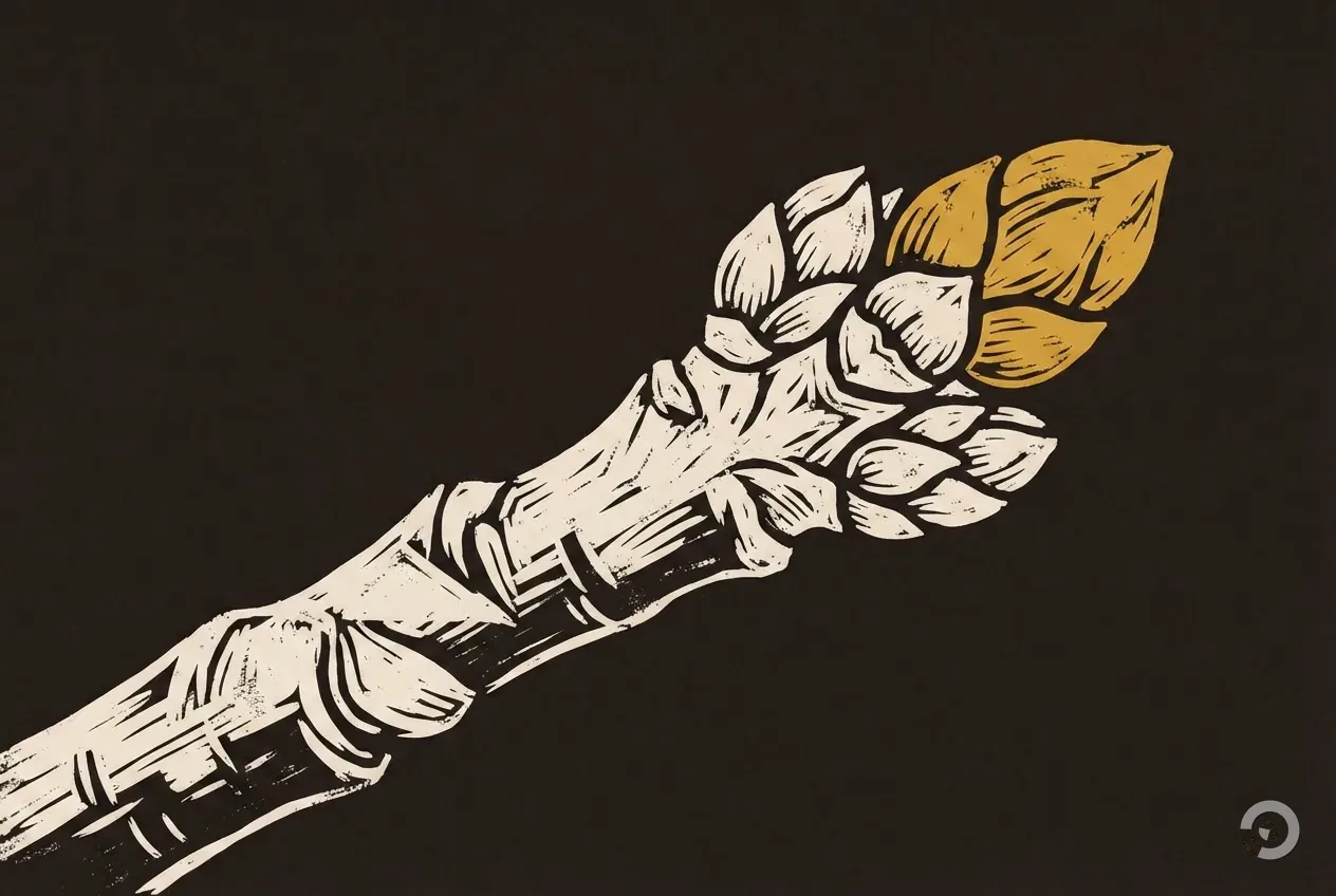 Woodcut illustration: when to prune trees, step one